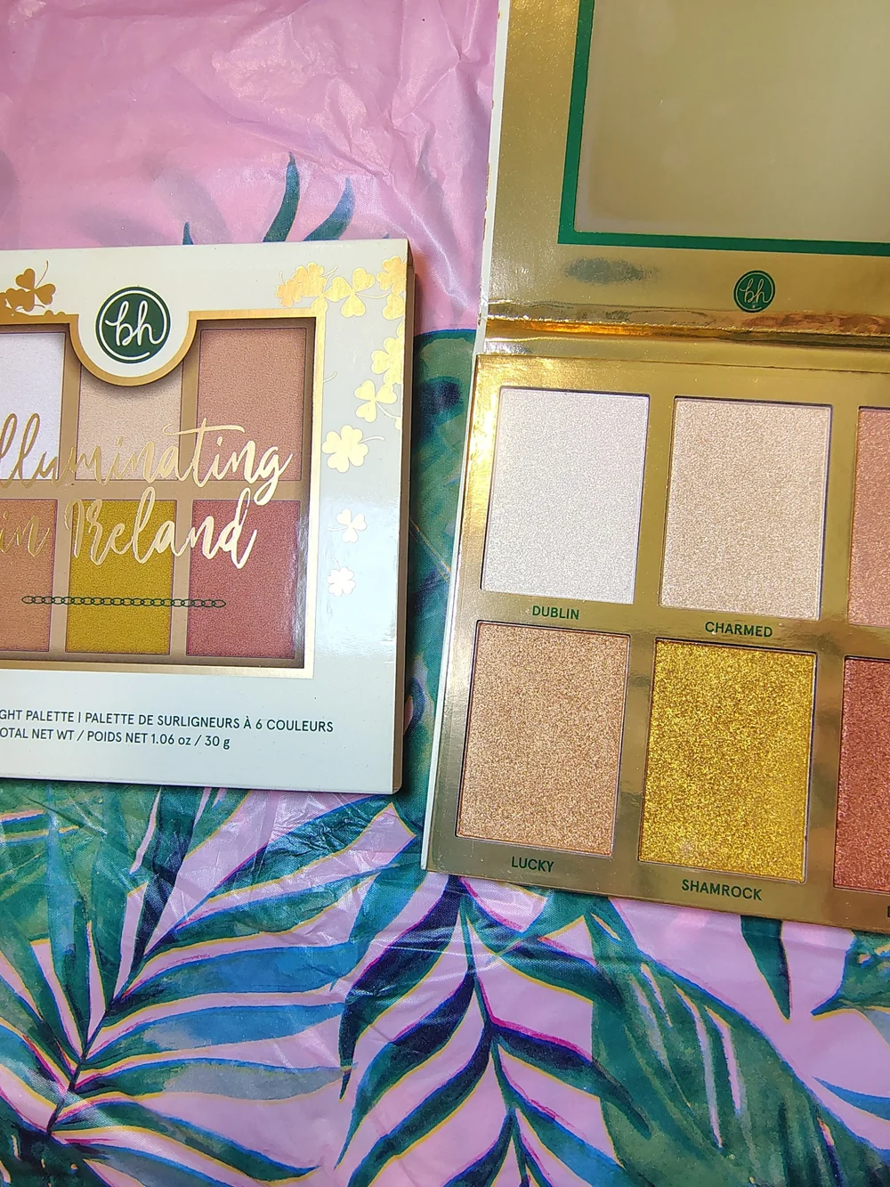 BH Cosmetics Blushing & Highlighting Palette - Pink Gold Shades